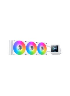 زيجماتيك Connect 360 Liquid Cooler for Desktop - White, 120x27x397mm, 2100 RPM, 240 CFM, 3.4" LCD Pump Head, Intel/AMD Support | White  - Image 3