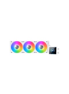 زيجماتيك Connect 360 Liquid Cooler for Desktop - White, 120x27x397mm, 2100 RPM, 240 CFM, 3.4" LCD Pump Head, Intel/AMD Support | White  - Image 2