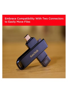 Sandisk 256GB Phone Drive, USB Flash Drive for iPhone/iPad, PC, Mac (2-in-1 iPhone Storage, Lightning & USB Type-C Connectors, Automatic Backup, Password Protect, Encryption) Metallic Sky 256 GB  - Image 2