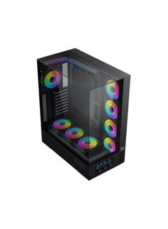 Xigmatek Vision Pro EATX, U3x2 & Type C, 3PCS TG, 1PC G24A+7PCS G24A Reverse+ARGB LED Fan Control Panel | Black  - Image 2