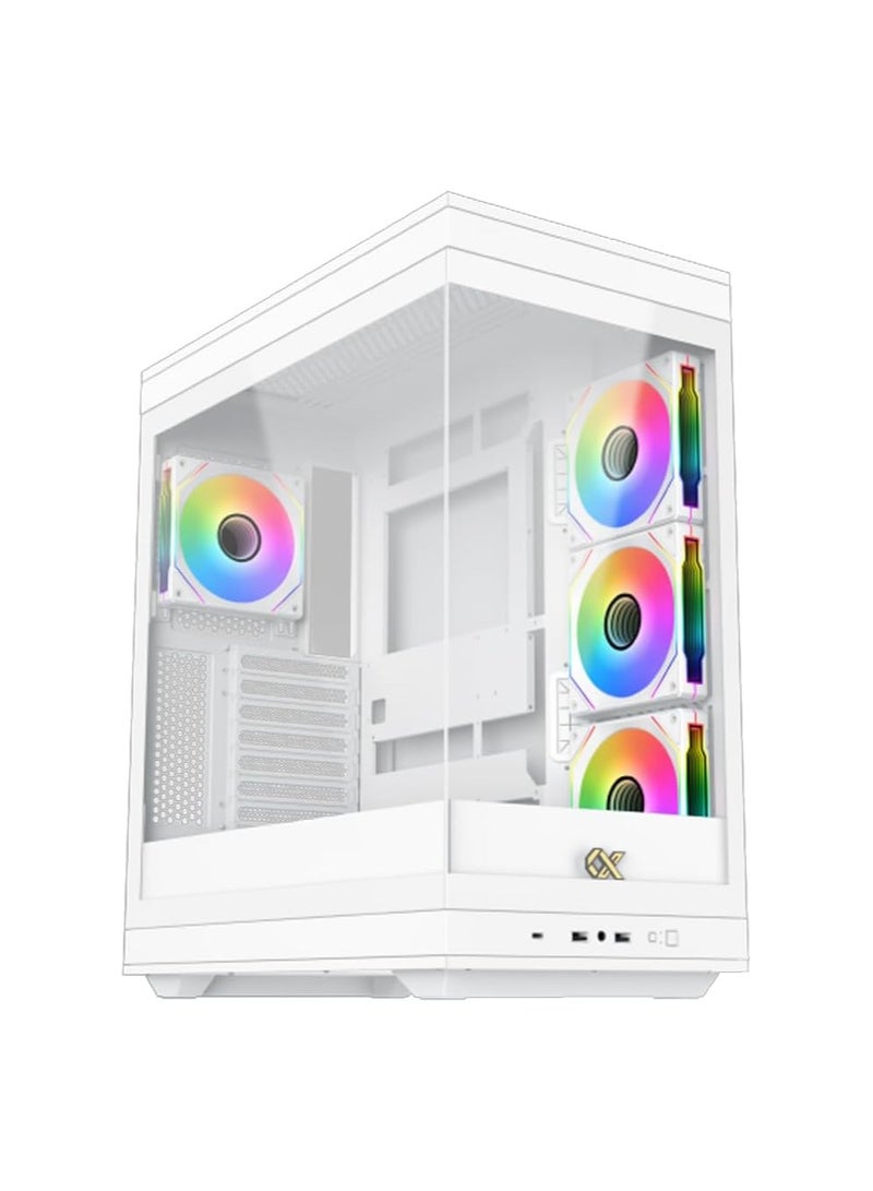 Xigmatek - Meta Arctic Steel Tower , E-ATX, 3.5'' HDD Cage, 2.5'' SSD Case | White - Image 1