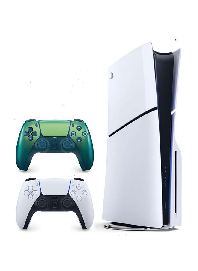 Sony PlayStation 5 Slim Disc Console (KSA Version) With Extra Dualsense Wireless Controller - Chroma Teal  - Image 1