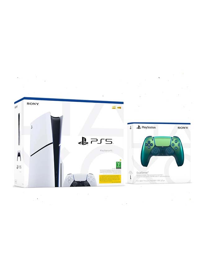 Sony PlayStation 5 Slim Disc Console (KSA Version) With Extra Dualsense Wireless Controller - Chroma Teal  - Image 2