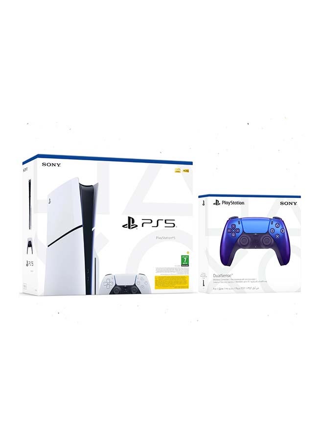 Sony - PlayStation 5 Slim Disc Console (KSA Version) With Extra Dualsense Wireless Controller - Chroma Indigo - Image 1
