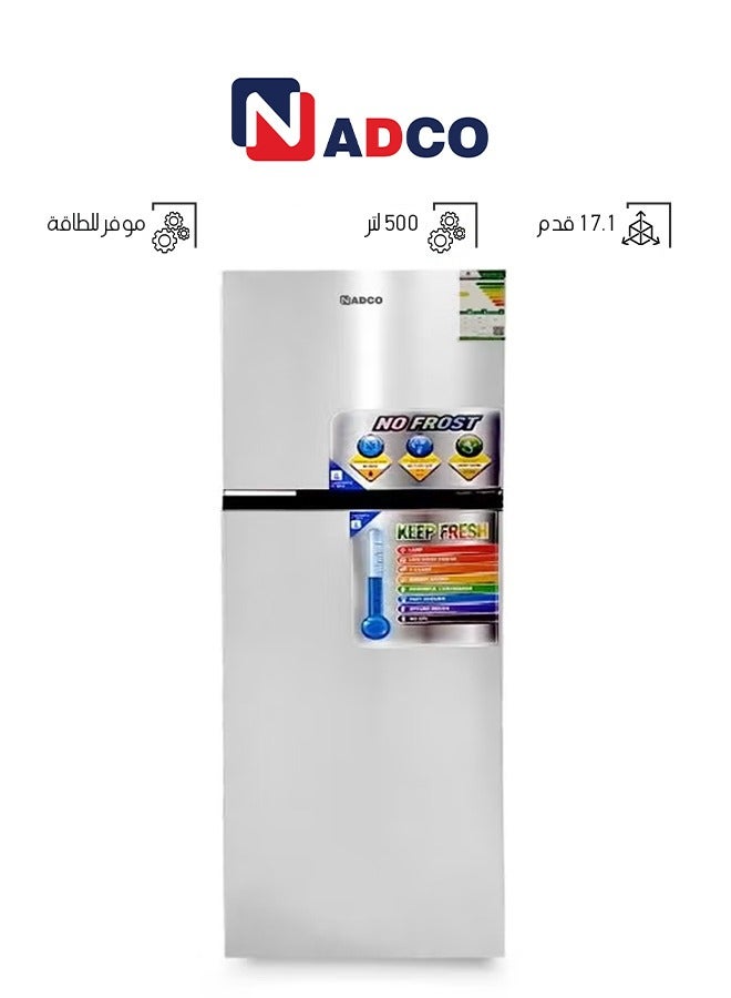 Nadco Refrigerator 17.1 Feet - 500 Liters - Steam - 500 L NC500NF Silver - Image 1