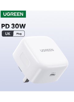 يو جرين 30W PD Fast Charger UK - White  - Image 3