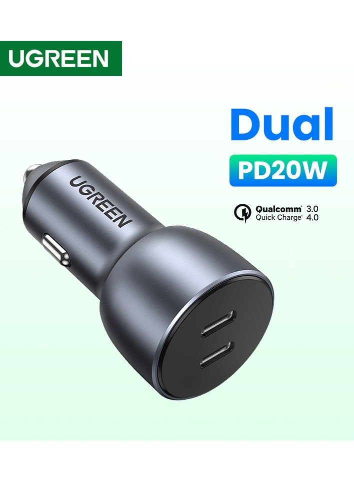 Ugreen USB-C PD Fast Car Charger 50W Grey  - Image 1