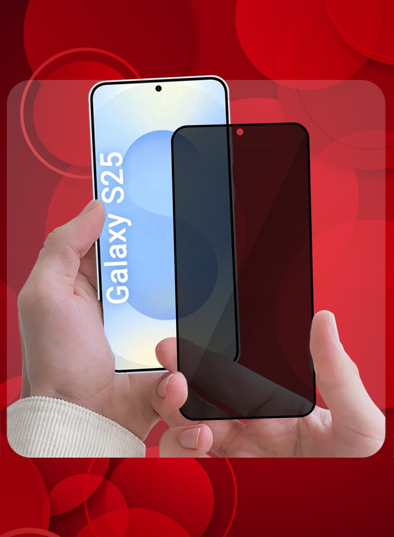 MARGOUN (for Samsung Galaxy S25 ) 2Packs Privacy Screen Protector Anti-Bubble, Shock-Proof, High Durability Clear - Image 2