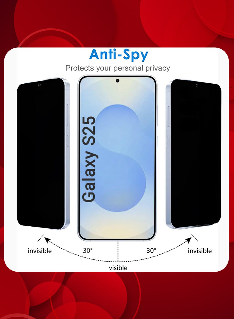 MARGOUN (for Samsung Galaxy S25 ) 2Packs Privacy Screen Protector Anti-Bubble, Shock-Proof, High Durability Clear - Image 5