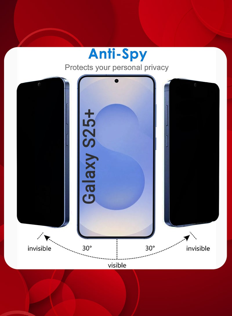 MARGOUN (for Samsung Galaxy S25 Plus) 3Packs Privacy Screen Protector Anti-Bubble, Shock-Proof, High Durability Clear - Image 5