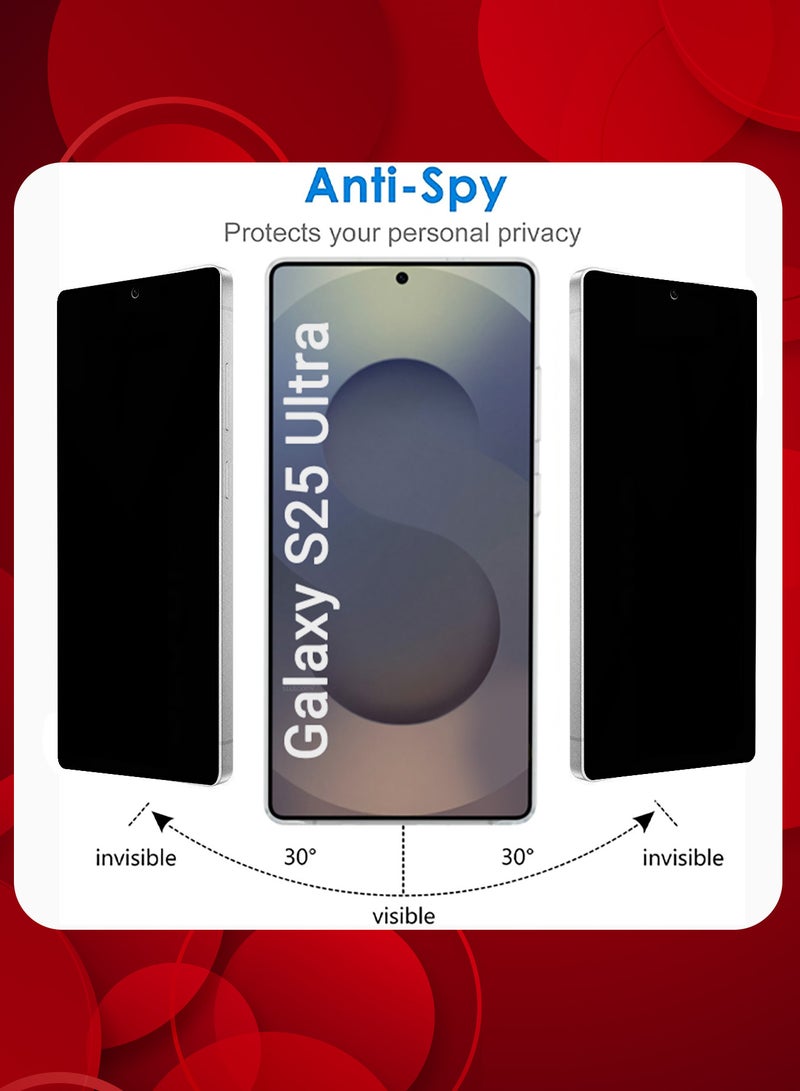 MARGOUN (for Samsung Galaxy S25 Ultra) Privacy Screen Protector Anti-Bubble, Shock-Proof, High Durability Clear  - Image 5