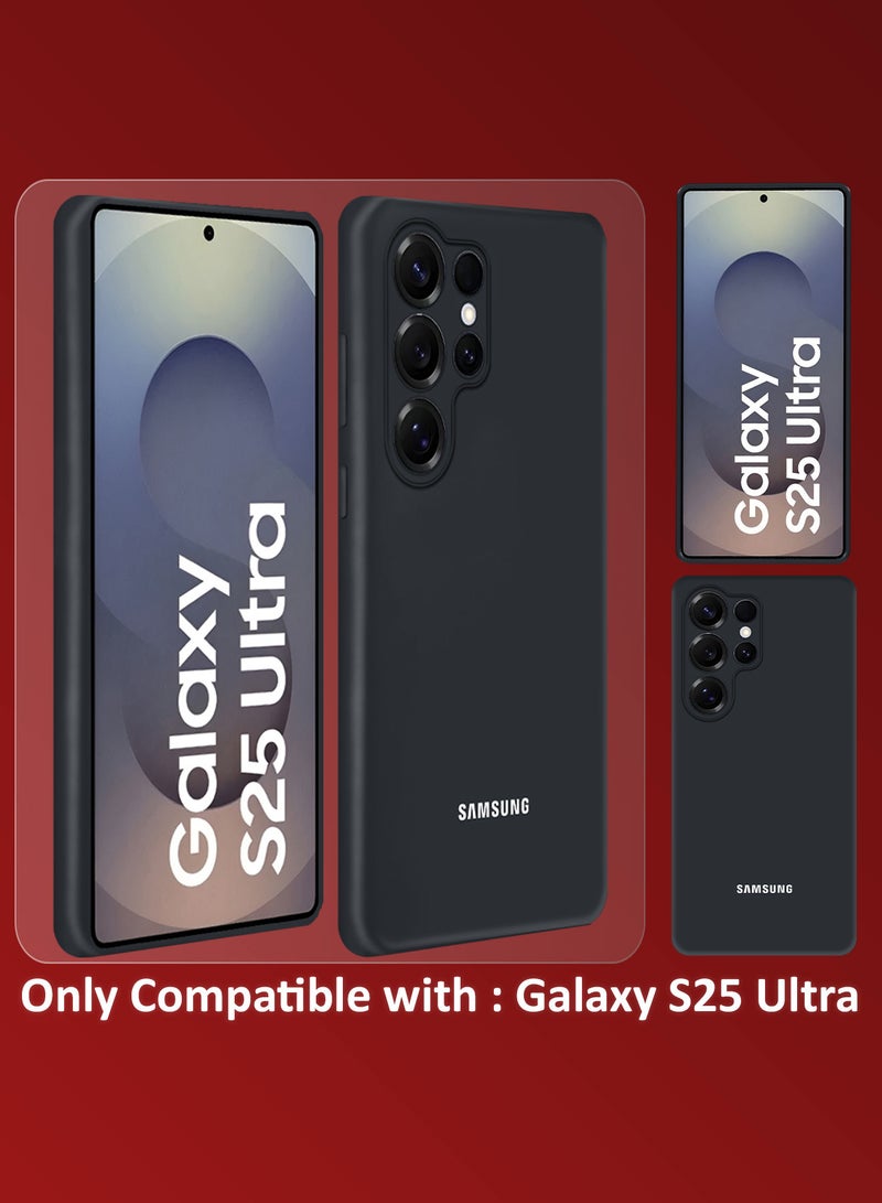 MARGOUN (for Samsung Galaxy S25 Ultra) 3Packs, Case Cover Ultra-Durable Soft Silicone Protective with Precise Cutouts and Anti-Slip Grip with Two Privacy Screen Protectors Black  - Image 3