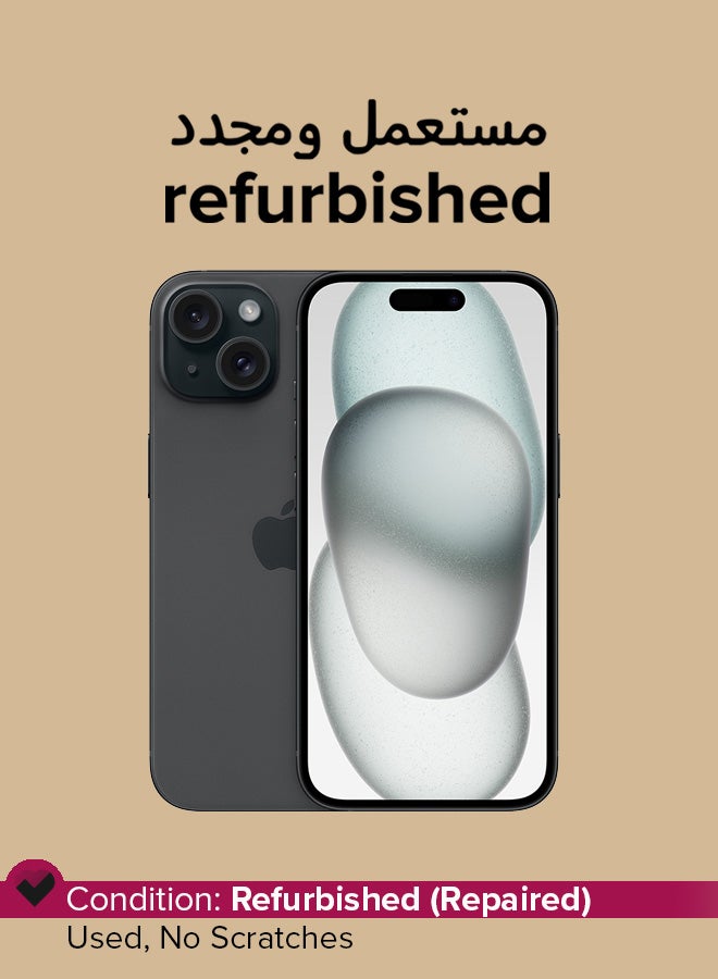 أبل Refurbished - iPhone 15 128GB Black 5G  - Image 1