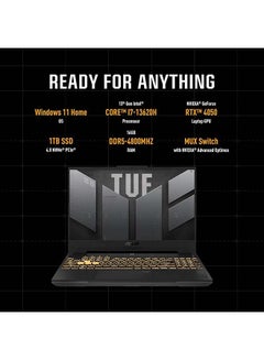 ASUS TUF Gaming F15 15.6-Inch Display, Core i7-13620H Processor/16GB RAM/1TB SSD/6GB Nvidia GeForce RTX 4050 Graphics/Windows 11 Home English/Arabic Jaeger Gray  - Image 3