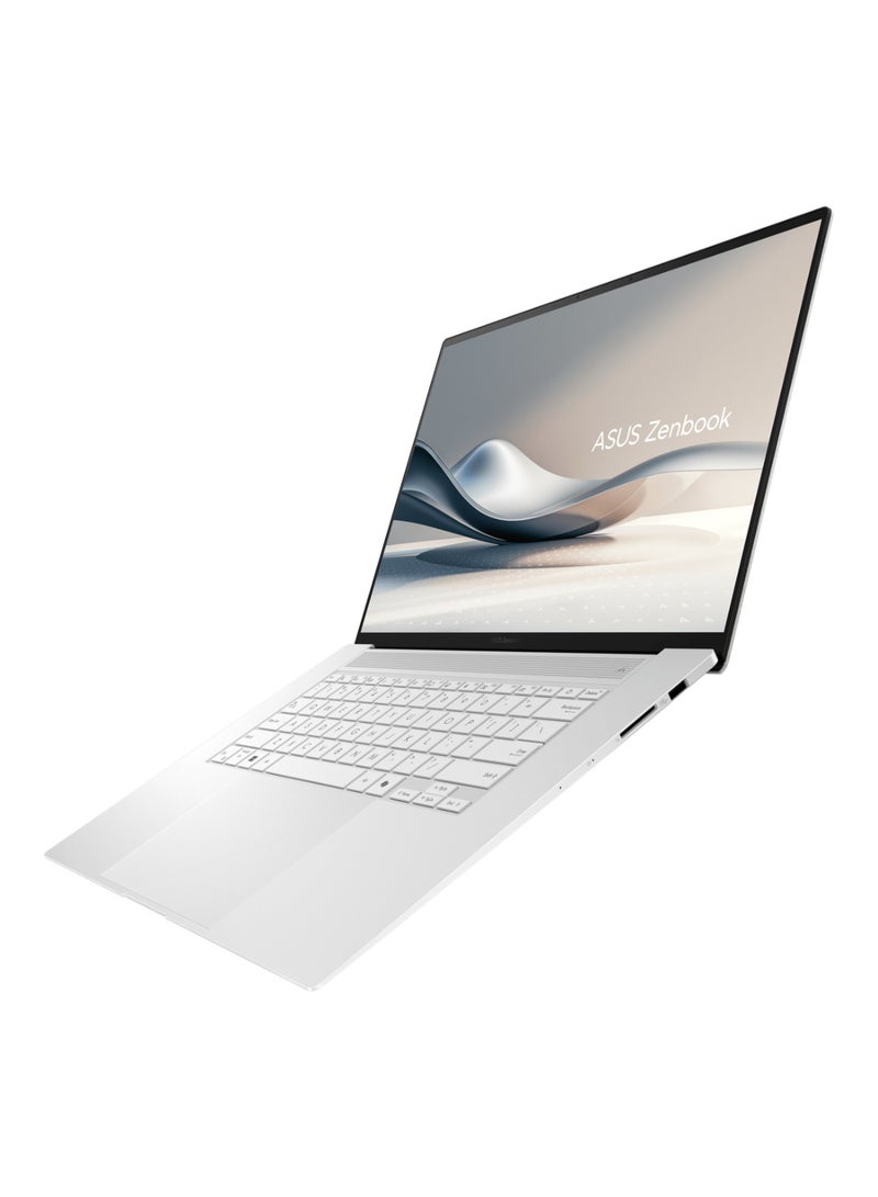 ASUS - Zenbook S 16 OLED AI Laptop With 16-Inch Display,  AMD Ryzen AI R9-HX370 Processor/32GB RAM/2TB SSD/Intel UHD Graphics/Windows 11 Home with Copilot Key English/Arabic Scandinavian White - Image 1