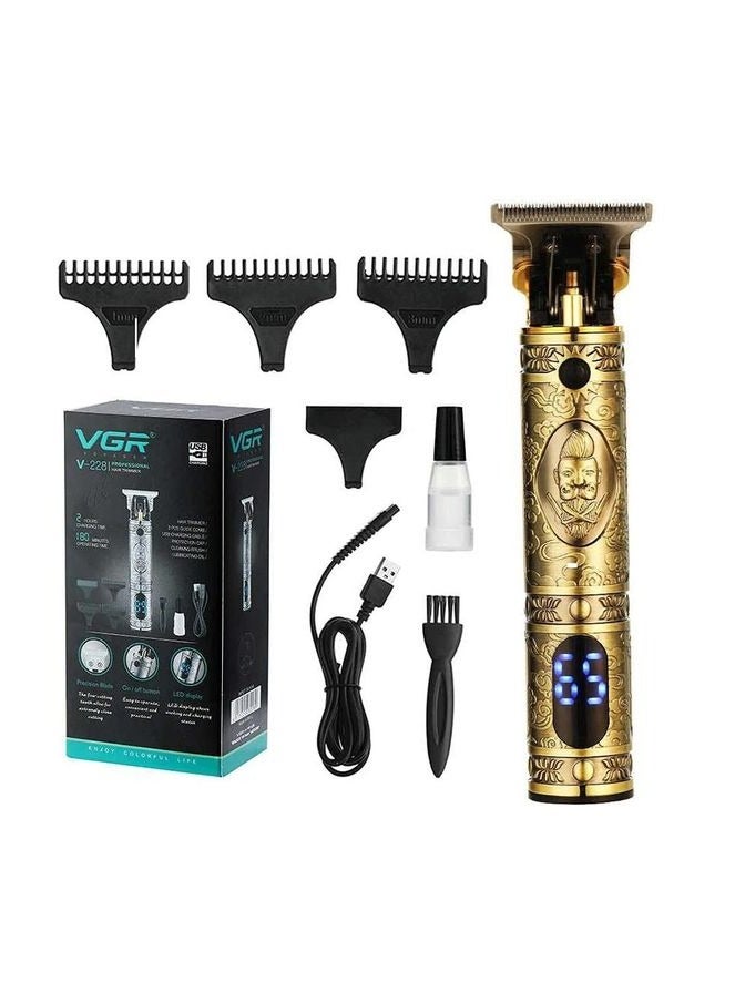 VGR Professional Cordless Hair Trimmer  Style, Rechargeable, LED Display  V-228 silver - Image 3