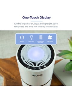 LEVOIT Air Purifiers for Home, High Efficient Filter for Dust and Pollen in Bedroom, Filtration System Odor Eliminators for Office with Optional Night Light LV-H132 White  - Image 5