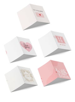 LOWHA Pack of 5 Greeting Cards with Lovely Designs and Blank Inner Pages to Write Your Love Message  - Image 2