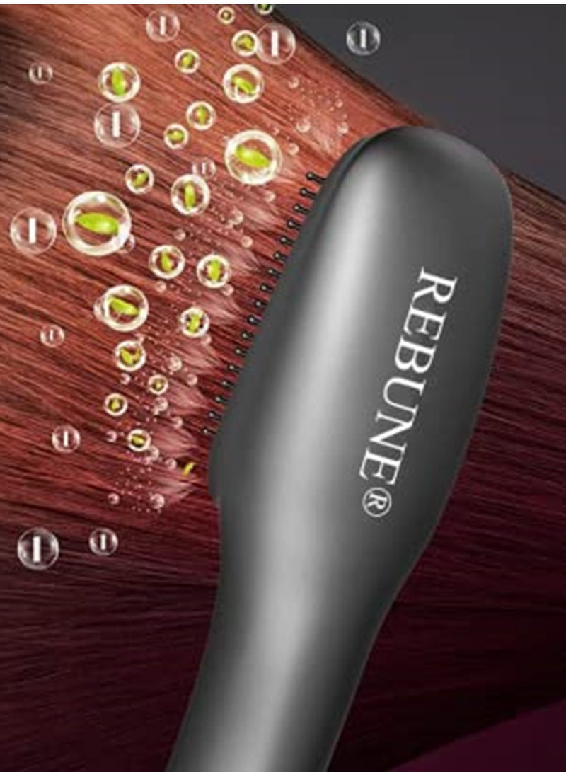 ريبون Original 1200 Watts Hair Straightener Brush 3 In 1 Hot Air Styler For Hair Drying Straightening Curling KLD-806 Grey  - Image 3