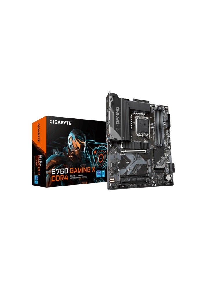 The Gigabyte B760 GAMING X DDR4 motherboard designed for 12th and 13th generation Intel Core hybrid processors is ideal for building a cost effective gaming system. black