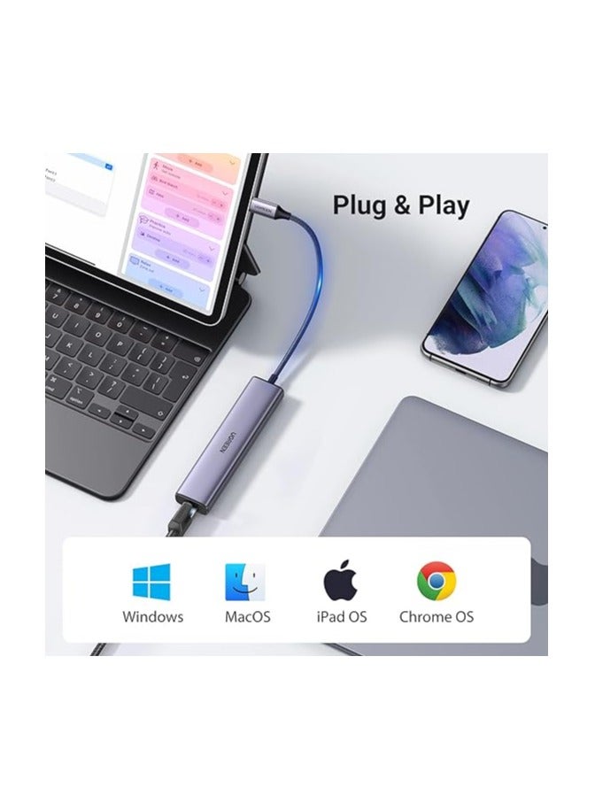 Ugreen Ugreen 60600 4-in-1 USB-C Ethernet Hub Grey  - Image 5