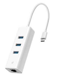 TP-LINK UE330C USB Type-C 3-Port Hub & Gigabit Ethernet Adapter white  - Image 1