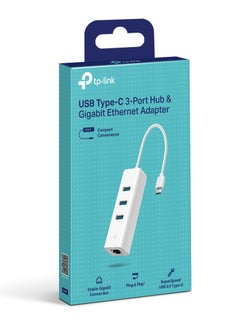 TP-LINK UE330C USB Type-C 3-Port Hub & Gigabit Ethernet Adapter white  - Image 4
