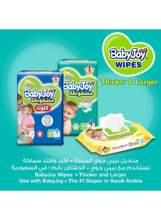 بيبي جوي Pure Water Chamomile Thicker And Larger Baby Wet Wipes - 480 Count  - Image 2