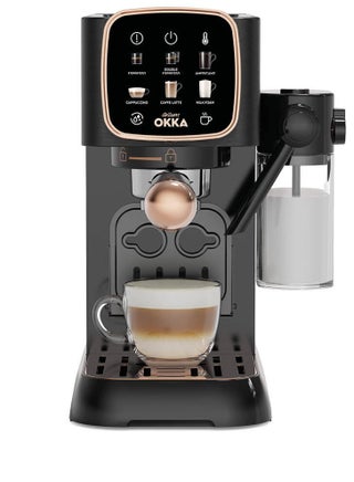 Okka Solo Espresso Machine Semi Automatic Power : 1628 W Pressure: 15 bar Water Capacity: 1.1 L 1628 W OK0032-0400 Black/copper Black/copper - pnsku/N70147082V/45/_/1738129737/d8ac7a5d-f3aa-4c44-a3fa-556ea8055f38