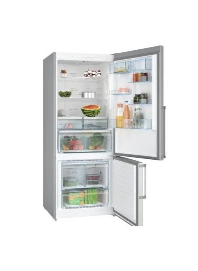 BOSCH - Fridge Series 6 with freezer at bottom Free-standing Net Capacity 526 Liter Multi Airflow System Stainless steel with anti-fingerprint KGN76CI3E8 silver - Image 1