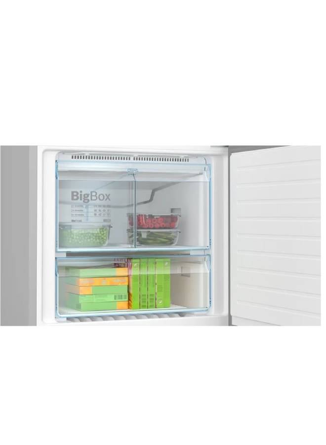 BOSCH - Fridge Series 6 with freezer at bottom Free-standing Net Capacity 526 Liter Multi Airflow System Stainless steel with anti-fingerprint KGN76CI3E8 silver - Image 1