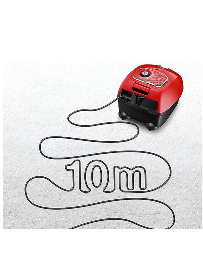 BOSCH - Series 4 Bosch vacuum cleaner Filtration system 600 Watt Germany red BGBS4PET1 600 W BGBS4PET1 red - Image 1