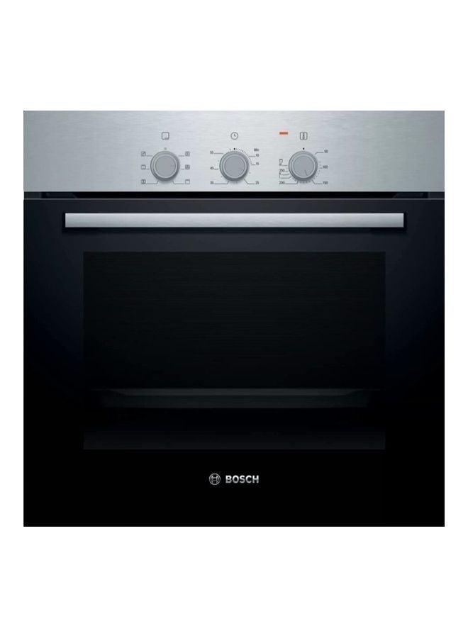 بوش Series 2 Built-In Oven 60 cm, 66L Capacity, 5 Heating Modes, Fast Preheat- Stainless Steel HBF011BR0Q Silver  - Image 1