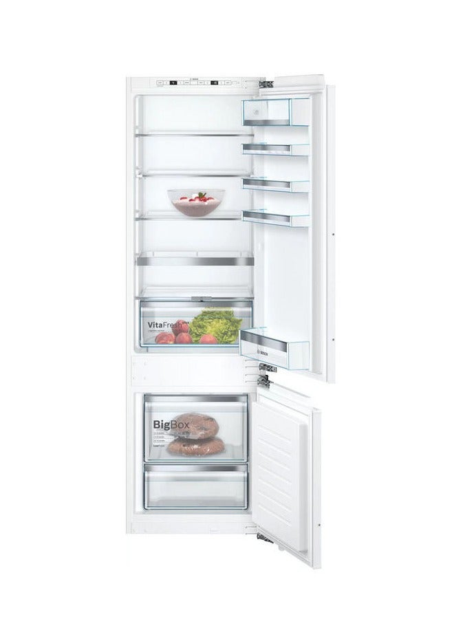 BOSCH - Series 6 Built-In Refrigerator with Bottom Freezer, 270L Capacity, LowFrost 1000 W KIS87AF3E8 White - Image 1