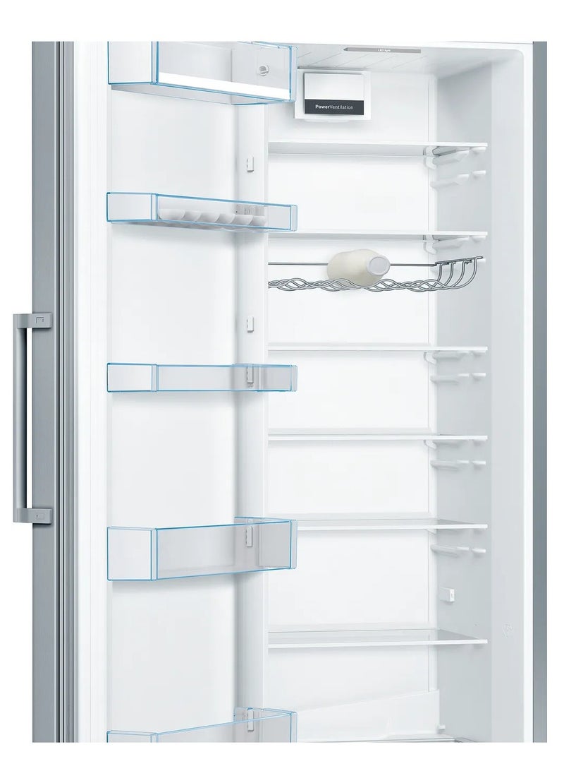 BOSCH Series 4 Free-Standing Refrigerator, 346L Capacity, VitaFresh, SuperCooling, Intelligent Inverter Technology - Stainless Steel ( KSV36VL30U ) KSV36VL30U Stainless Steel - Image 3