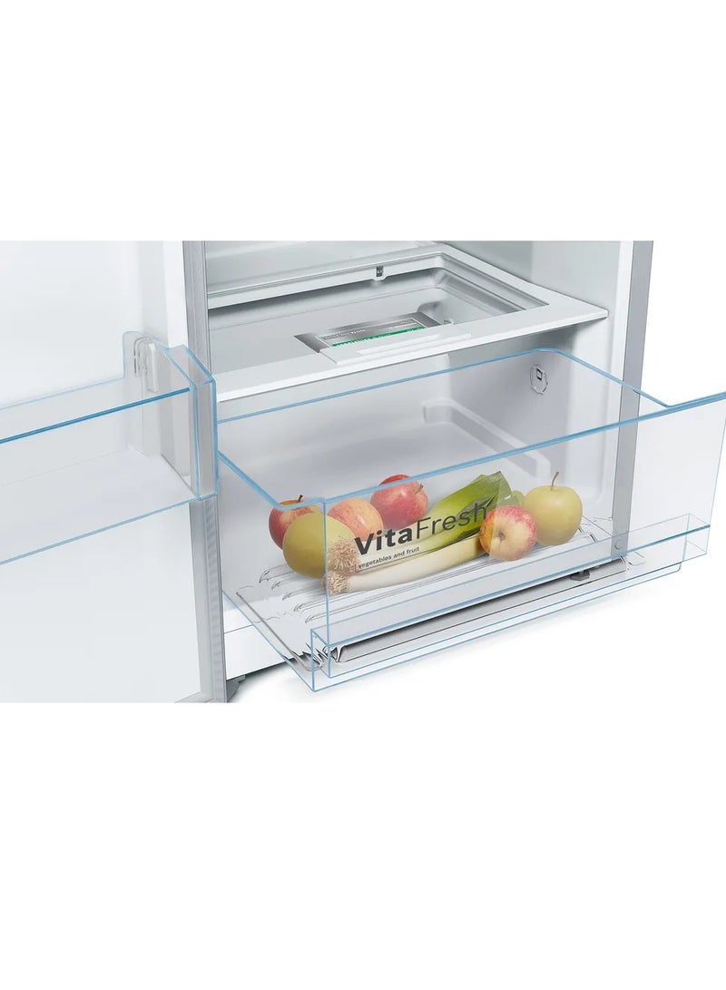 BOSCH Series 4 Free-Standing Refrigerator, 346L Capacity, VitaFresh, SuperCooling, Intelligent Inverter Technology - Stainless Steel ( KSV36VL30U ) KSV36VL30U Stainless Steel - Image 4
