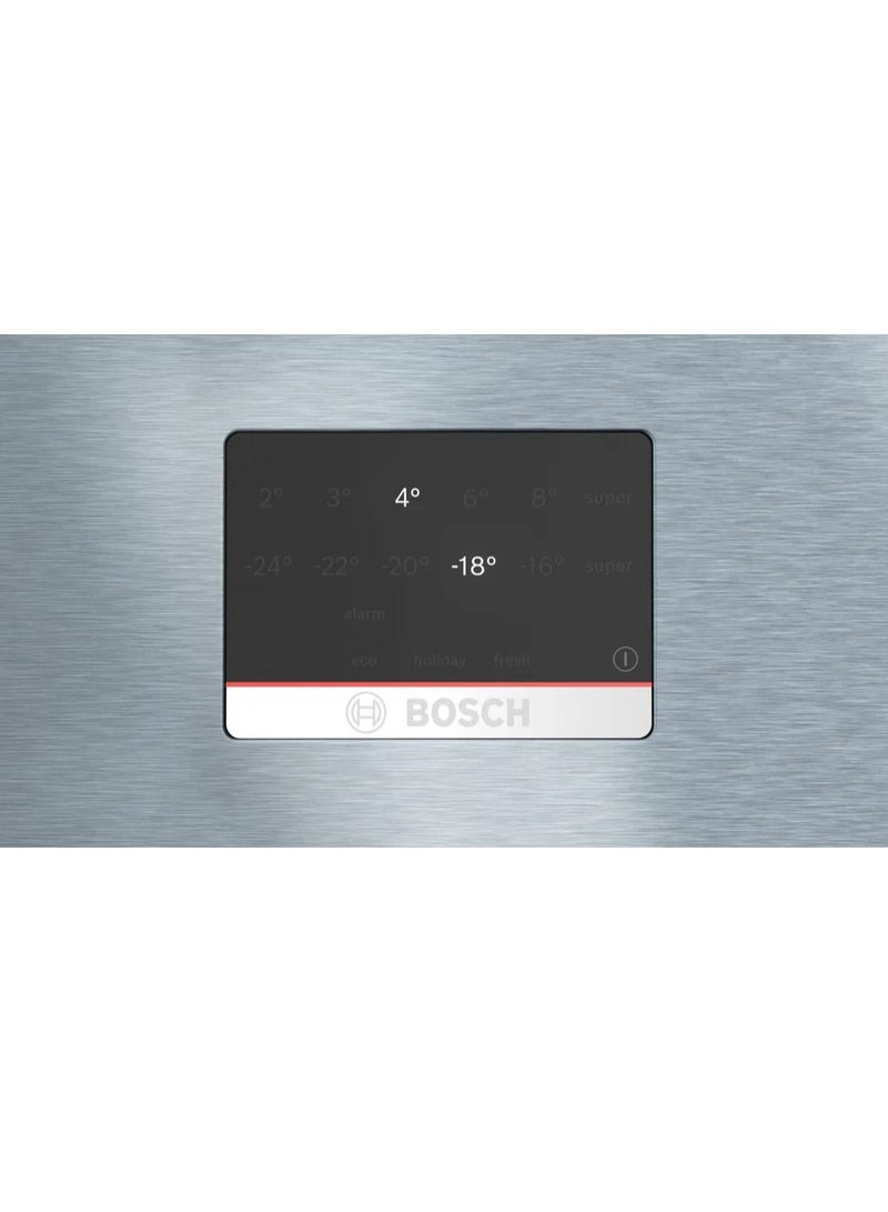BOSCH Series 6 Freestanding Refrigerator with Bottom Freezer, 631L Capacity, VitaFresh XXL, SuperCooling, Stainless Steel with anti-fingerprint KGB86CIE0N Silver  - Image 4