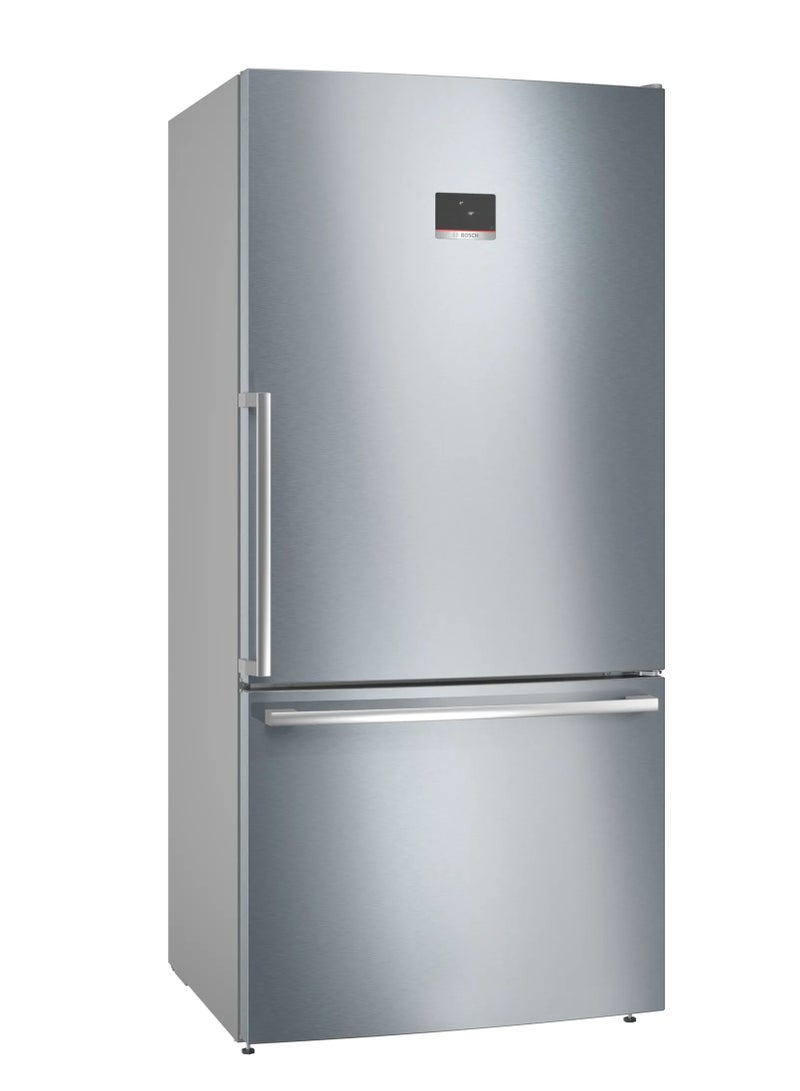 BOSCH Series 6 Freestanding Refrigerator with Bottom Freezer, 631L Capacity, VitaFresh XXL, SuperCooling, Stainless Steel with anti-fingerprint KGB86CIE0N Silver  - Image 1