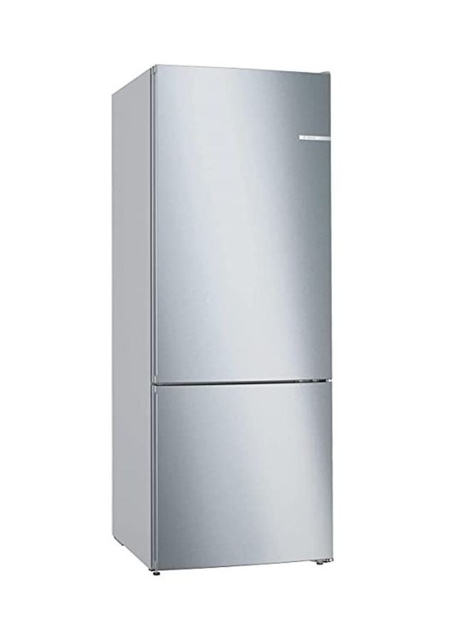 BOSCH Series 4 Freestanding Refrigerator with Bottom Freezer, 483L Capacity, VitaFresh XXL, SuperCooling, Stainless Steel with anti-fingerprint ( KGN55VI2E9 ) KGN55VI2E9 Silver - Image 1