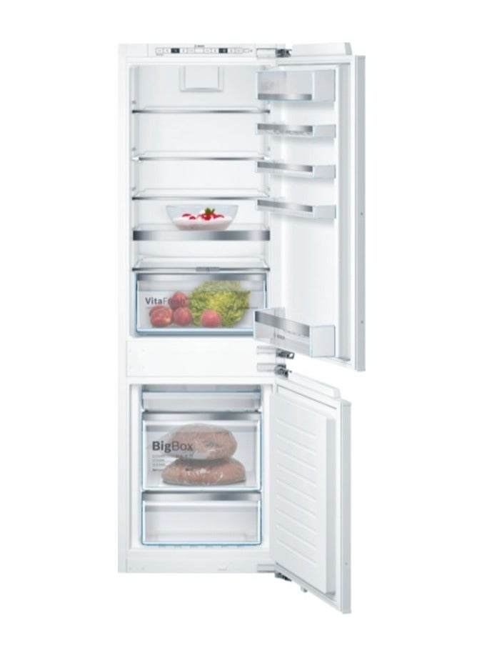 BOSCH - Series 6 Built-In Refrigerator with Bottom Freezer, 254 Liters, Fast Cooling, Humidity Control KIN86AF3M8 white - Image 1