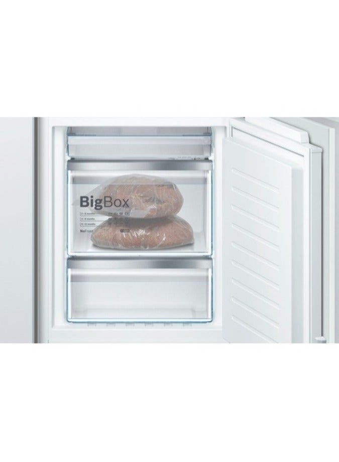 BOSCH - Series 6 Built-In Refrigerator with Bottom Freezer, 254 Liters, Fast Cooling, Humidity Control KIN86AF3M8 white - Image 1