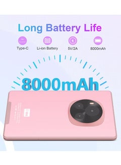 سي آيديا 9-Inch Smart Tablet IPS Screen 5G LTE Single SIM WiFi,  8GB RAM 512GB ROM Kids Tab Zoom TikTok Supported Android 13 Slim Tablet PC Pink  - Image 3