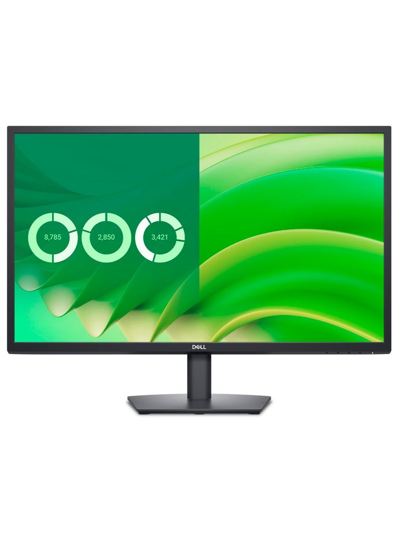 DELL - 27" Inch Monitor - Full HD 1080p (1920x1080) VA, 75Hz Refresh Rate, 5ms Respose Time, Anti-glare VGA, DisplayPort 1.2, Backlight Technology Edge LED - E2725H | Black - Image 1