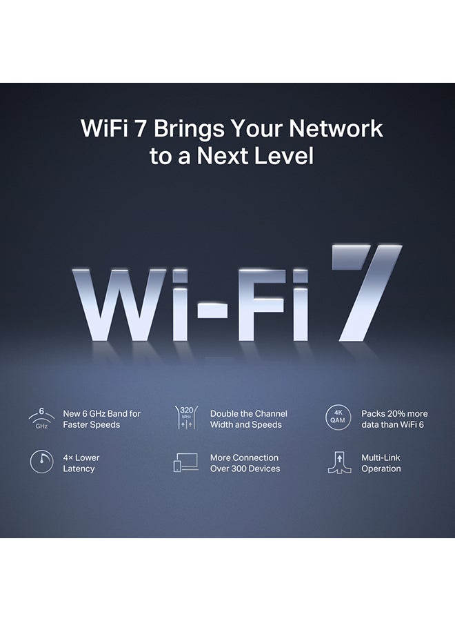 ميركوسيس TBE9300 Tri-Band Wi-Fi 7 Router|6GHz Band|Speeds up to 9.3 Gbps|Full 2.5Gbps Ports|6× Omni Directional High-Gain Antennas|Multi-Link Operation|320 MHz Channels(MR47BE) Black  - Image 5