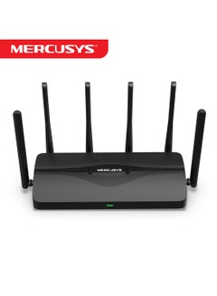 MERCUSYS TBE9300 Tri-Band Wi-Fi 7 Router|6GHz Band|Speeds up to 9.3 Gbps|Full 2.5Gbps Ports|6× Omni Directional High-Gain Antennas|Multi-Link Operation|320 MHz Channels(MR47BE) Black  - Image 1