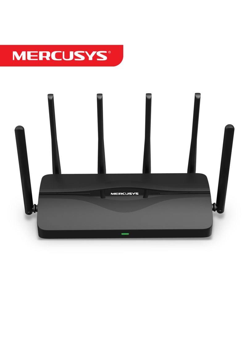 ميركوسيس TBE9300 Tri-Band Wi-Fi 7 Router|6GHz Band|Speeds up to 9.3 Gbps|Full 2.5Gbps Ports|6× Omni Directional High-Gain Antennas|Multi-Link Operation|320 MHz Channels(MR47BE) Black  - Image 1