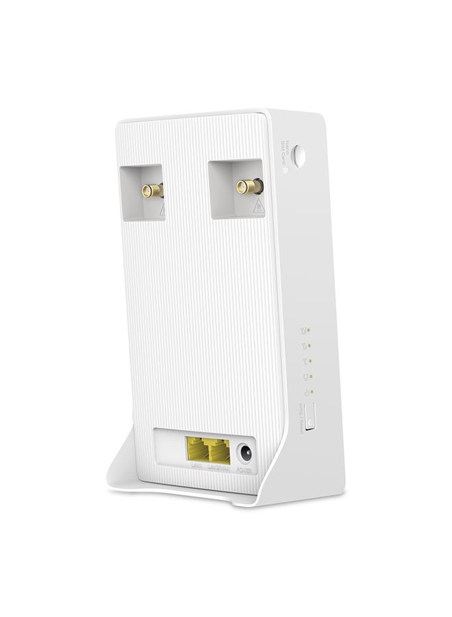 ميركوسيس Cat 4 up to 150 Mbps AC1200 Wireless Dual Band 4G LTE Router, Connect up to 64 Devices, SIM Card Plug and Play, Available WAN Connection, 867 Mbps + 300 Mbps WiFi, External Antennas Ports(MB130-4G) White  - Image 2