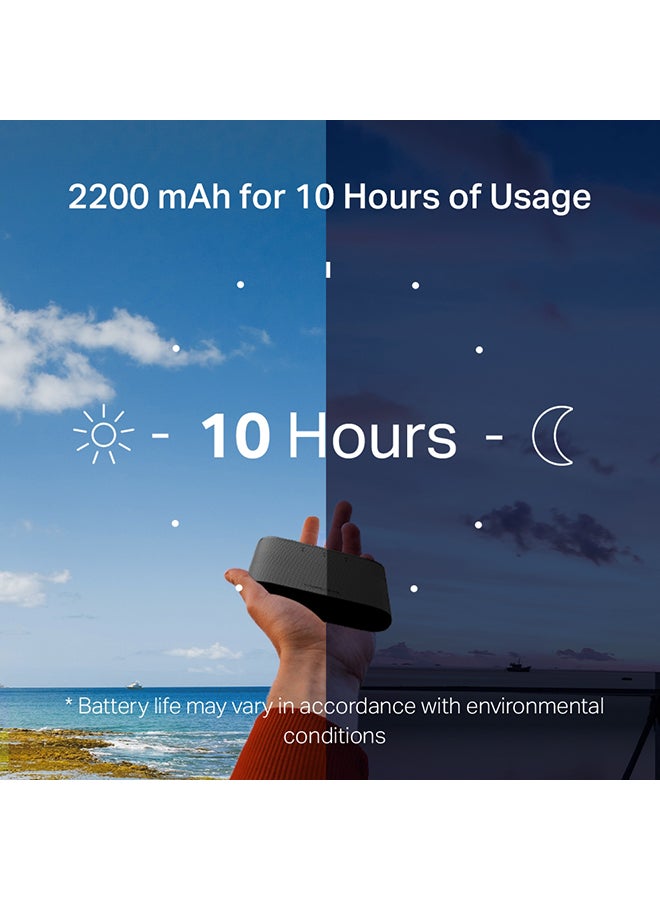 ميركوسيس - 4G LTE Mobile Wi-Fi|4G LTE Speeds up to 150 Mbps|Connect up to 10 Devices|2200 mAh Battery|SIM Card Plug and Play|Easy App Control (MT110) Black - Image 1