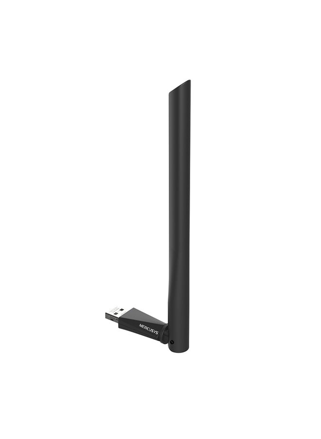 MERCUSYS AC1300 High Gain Wireless Dual Band USB MU-MIMO Adapter|Adjustable Multi-Directional Antenna|Plug and Play without CD|Wider Signal Coverage|Compatible with Windows Operating System Black - Image 2