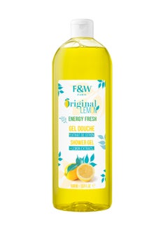 Fair and White Original Lemon Energy Fresh Shower Gel Yellow 1000ml  - Image 1